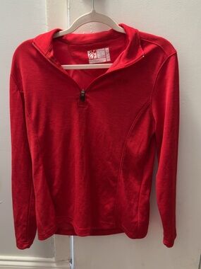 Oobe Chick-fil-A Quarter Zip Pullover Unisex S Red Hydrovent Long Sleeve Uniform